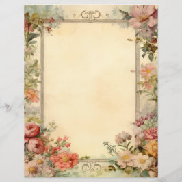 Floral Shabby Chic Junk Journal  Paper