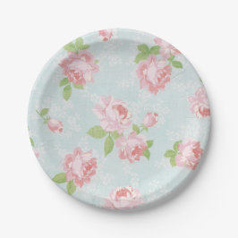 Floral Shabby Chic Paper-Borden Papieren Bordje