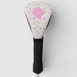 Floral Shabby Chic Tea Cups Monogram Golfheadcover