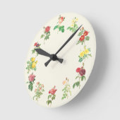  Floral Shabby Rozen Aangepaste kleur Ronde Klok (Hoek)