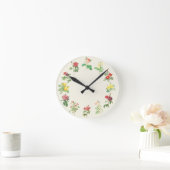  Floral Shabby Rozen Aangepaste kleur Ronde Klok (Huis)