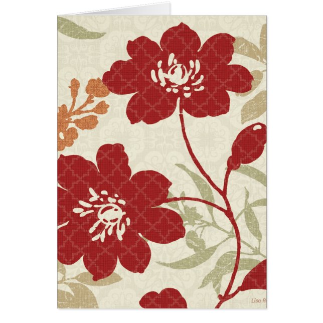 Floral Shadows in Red en Oranje (Voorkant)