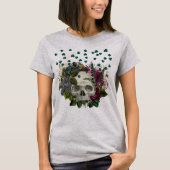 Floral Shamrock Skull T-shirt (Voorkant)