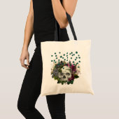 Floral Shamrock Skull Tote Bag (Voorkant (product))