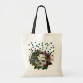 Floral Shamrock Skull Tote Bag (Voorkant)