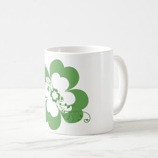 Floral Shamrocks Mok (Voorkant rechts)