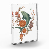 Floral Shark Harmony – Natuur & Ocean Fusion Art Fotoblokken (Links)