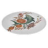 Floral Shark Harmony – Natuur & Ocean Fusion Art Snijplank (Hoek)