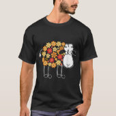 Floral Sheep Cute Spring Design T-shirt (Voorkant)