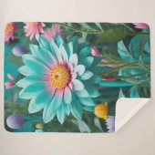 Floral Sherpa Blanket Deken (Voorkant (horizontaal))