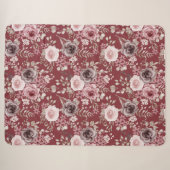 Floral Sherpa Blanket Deken (Voorkant (horizontaal))