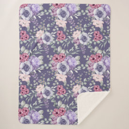 Floral Sherpa Blanket Deken