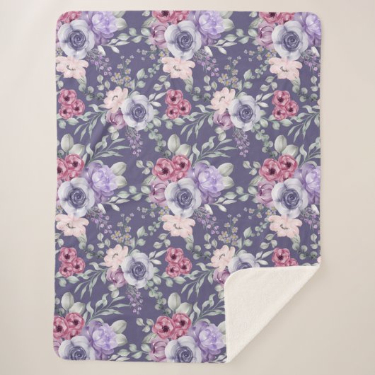 Floral Sherpa Blanket Deken (Voorkant)