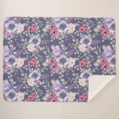 Floral Sherpa Blanket Sherpa Deken (Voorkant (horizontaal))