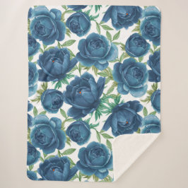 Floral Sherpa Blanket Sherpa Deken