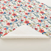 Floral Sherpa blanket Sherpa Deken (3/4)