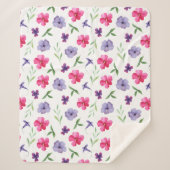 Floral Sherpa Deken (Voorkant)