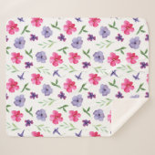 Floral Sherpa Deken (Voorkant (horizontaal))