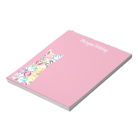 Floral Shift Dress - Aangepast Notitieblok (Linkerzijde)