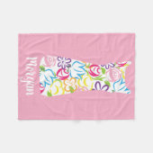 Floral Shift Dress Personalized Fleece Blanket (Voorkant (Horizontaal))