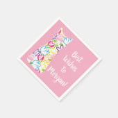 Floral Shift Dress Personalized Party Napkins Servet (Hoek)