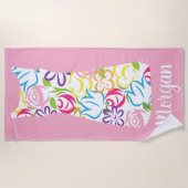 Floral Shift Dress Persoonlijke handdoek (Voorkant)