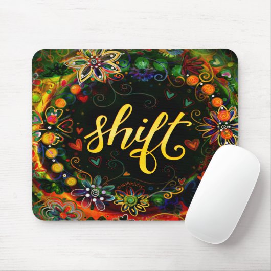  Floral Shift ONE WORD Inspirivity Muismat (Met muis)