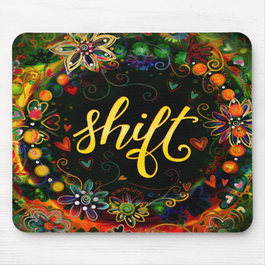  Floral Shift ONE WORD Inspirivity Muismat (Voorkant)