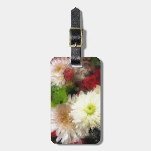 Floral Shimmer Bagagelabel (Voorkant verticaal)