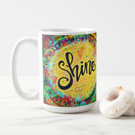 Floral Shine Inspirerend Fun Yellow Koffiemok
