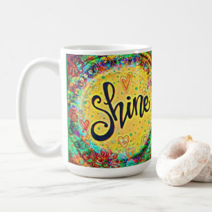 Floral Shine  Inspirerend Fun Yellow Koffiemok
