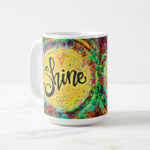 Floral Shine  Inspirerend Fun Yellow Koffiemok (Voorkant links)