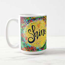 Floral Shine Inspirerend Fun Yellow Koffiemok