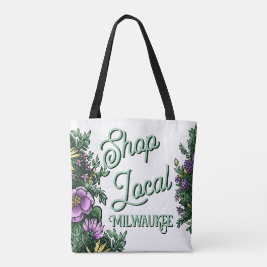 Floral Shop local, city Tote Bag (Achterkant)