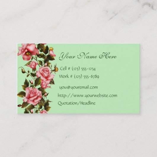 Floral Shop Roos Visitekaartje (Voorkant)