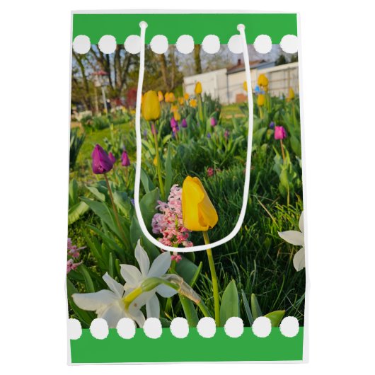 Floral Shoulder Canvas tas Medium Cadeauzakje (Achterkant)