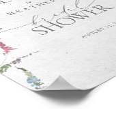 Floral Shower Welkom in Wilde Waterverf Poster (Hoek)