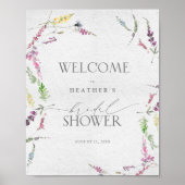 Floral Shower Welkom in Wilde Waterverf Poster (Voorkant)