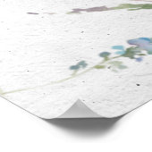 Floral Shower WelkomstPoster Wilde Waterverf Poster (Hoek)