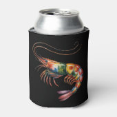 Floral Shrimp Art Custom Blikjeskoeler (Blikje Voorkant)