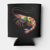 Floral Shrimp Art Custom Blikjeskoeler (Voorkant)