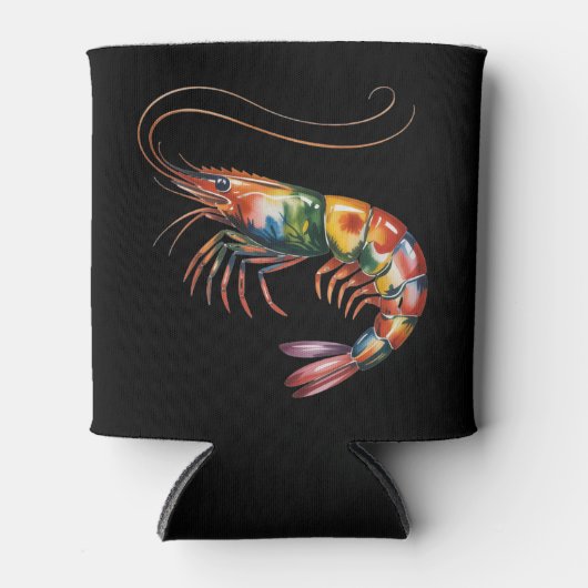 Floral Shrimp Art Custom Blikjeskoeler (Voorkant)