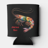 Floral Shrimp Art Custom Blikjeskoeler (Achterkant)