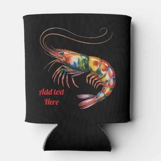 Floral Shrimp Art Custom Blikjeskoeler (Achterkant)