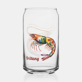 Floral Shrimp Art Custom Blikvorm Glas
