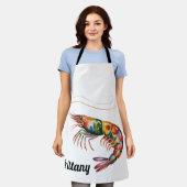 Floral Shrimp Art Custom Schort (Gedragen)