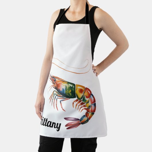 Floral Shrimp Art Custom Schort (Insitu)