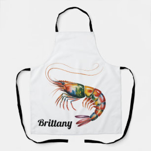 Floral Shrimp Art Custom Schort