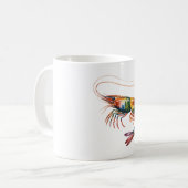 Floral Shrimp Art Koffiemok (Voorkant links)