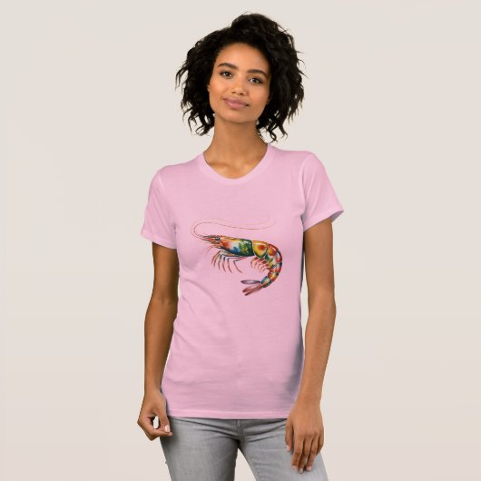 Floral Shrimp Art T-shirt (Voorkant volledig)
